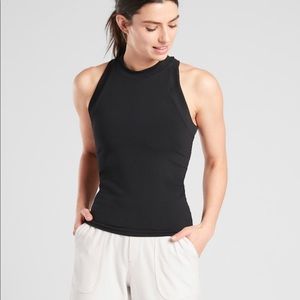 Athleta Renew Racer Back Size Small Black Tank